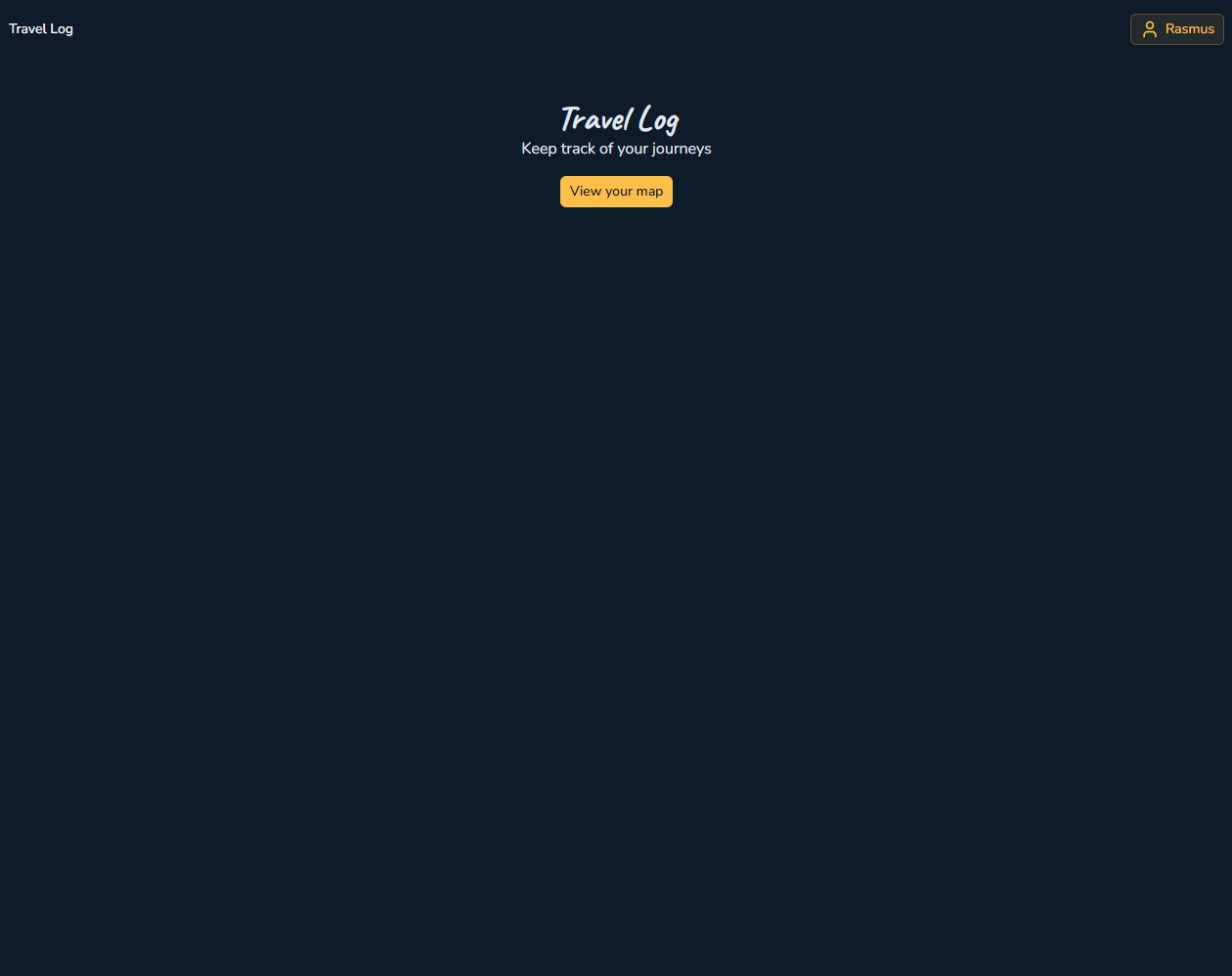 Screenshot of Travel Log project